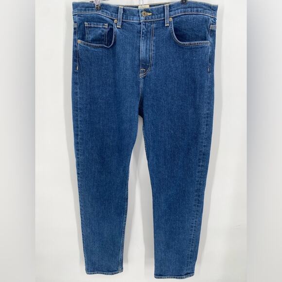 Baldwin Men’s Modern Taper In Medium Dark Blue Made In The USA Quite Luxury 34 - Picture 2 of 9